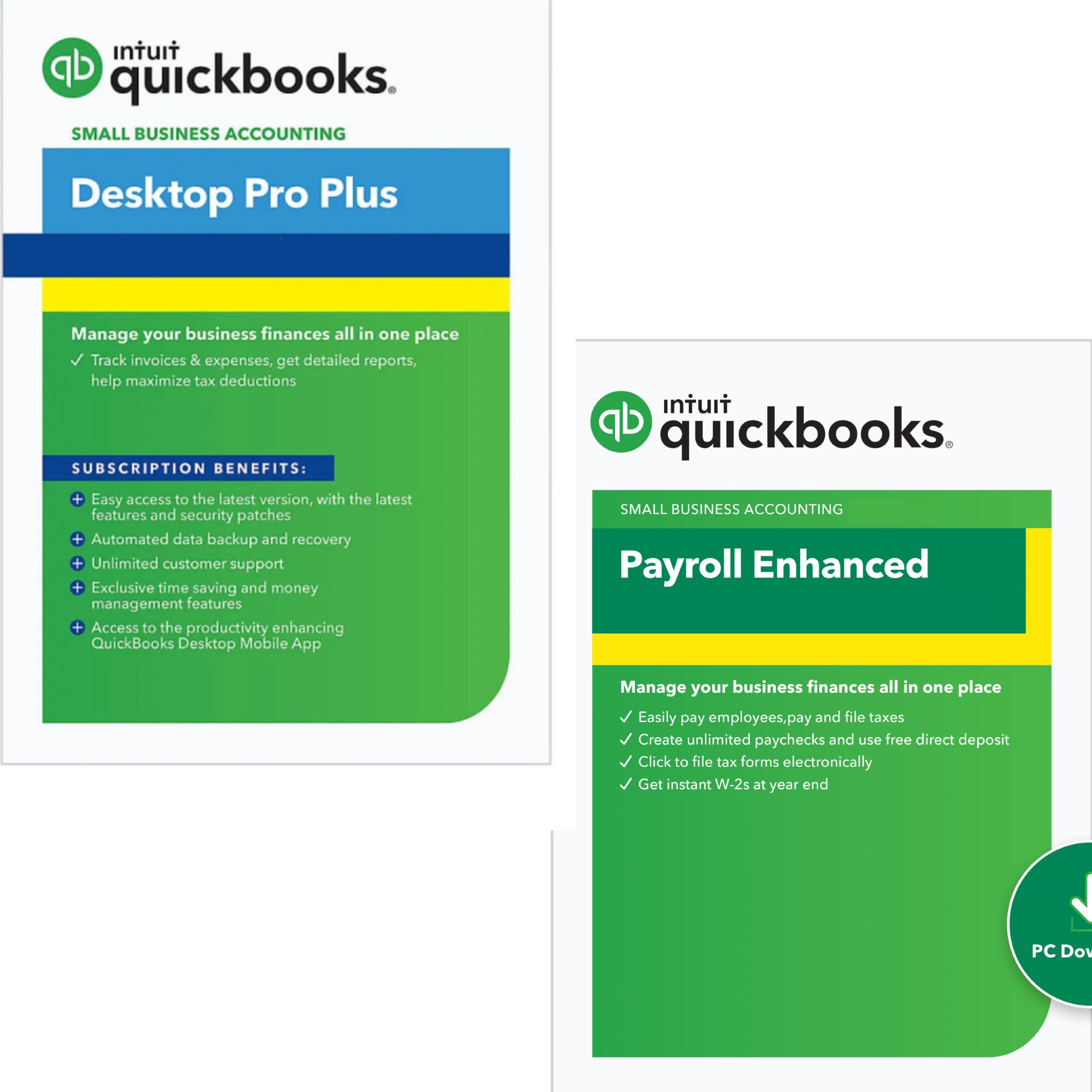 Intuit Quickbooks Desktop Pro Plus 2024 Accounting Software with Payroll - 1 USER